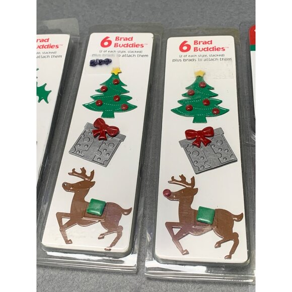 Christmas-Themed Brad Buddies & Hot Off The Press Brads Set - Picture 4 of 10